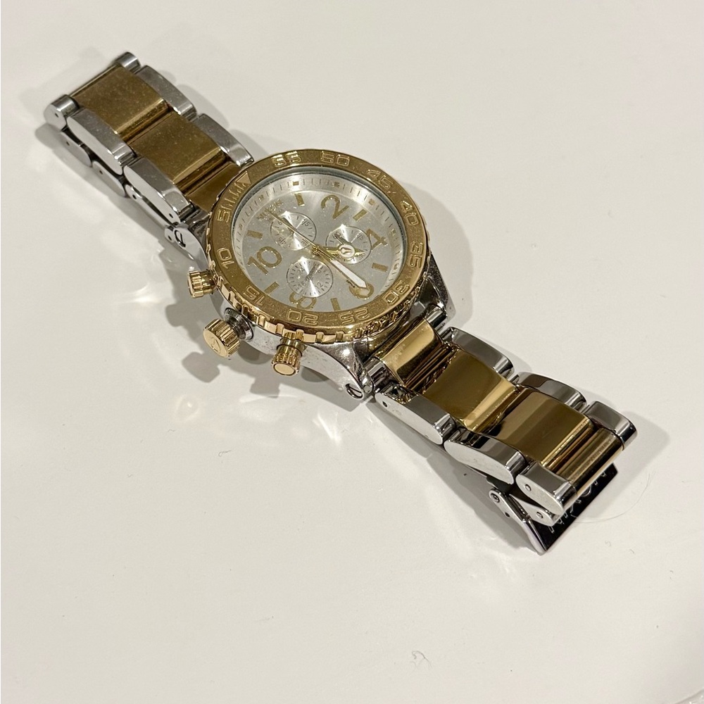 Nixon Two-Tone Gold and Silver Men's Watch